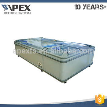 2017 Fashion design supermarket flexible combination island freezer with digital controller