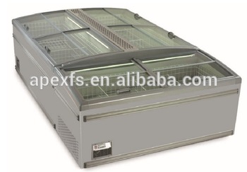 Direct cooling island freezer refrigerator supermarket island display island freezer
