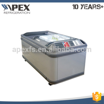 Reliable quality 220V 50Hz modernized and stylish design deep island freezer for supermarket