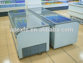 Combine island freezer deep freezer large capacity commercial freezer