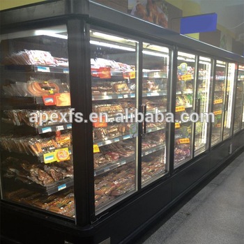 Commercial open display chiller for vegetable and fruit display in supermarket