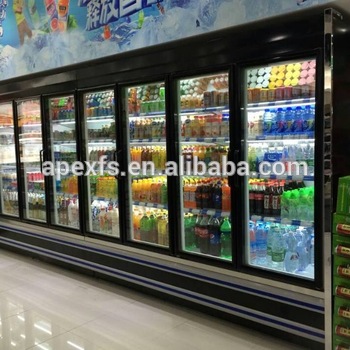 Commercial open display chiller for vegetable and fruit display in supermarket