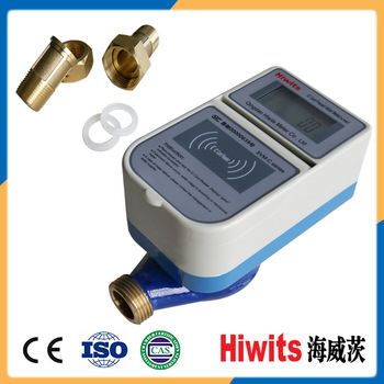 Hiwits 1 2 3 4 intelligent RF IC card pre paid type water meter with brass body