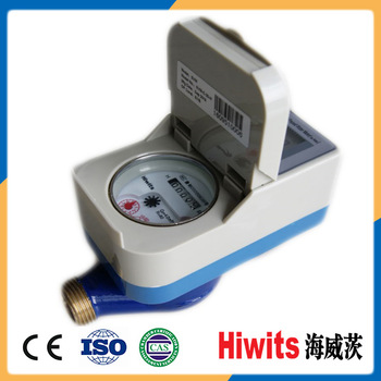 Hiwits multi jet vane wheel wet dial type smart prepaid water meter with ic cards