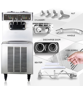 Pasmo S520F double system ice cream machine made in china with air pump