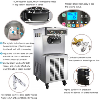 Pasmo high quality S520 soft serve ice cream machine