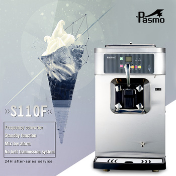 PASMO S110F <font color='red'>one</font> flavor air cool 20L low noise <font color='red'>ice</font> <font color='red'>cream</font> <font color='red'>machine</font> soft serve
