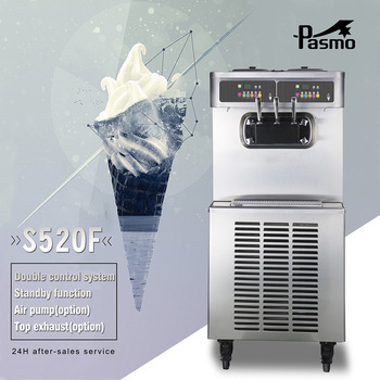 Pasmo S520F air cool water cool top exhaust ice cream machine soft serve