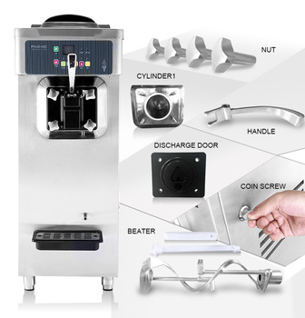 PASMO S930F CE Certificate Approved Italy Compressor Air Pump Soft Serve Ice Cream Machine