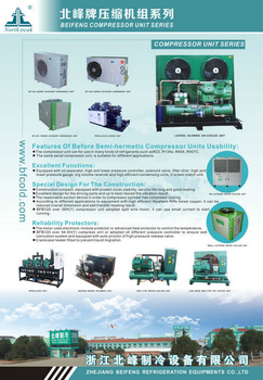 Screw type Condensing Unit Refrigeration Capacity R22 R404A Medium temp or Low temp Single or Parallel