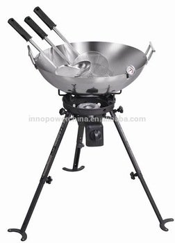 C3201C Gas Burner with 18 carbon steel wok kit