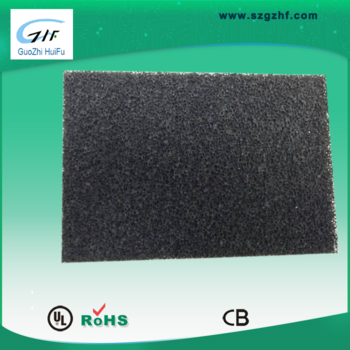 Activated carbon filter foam polyurethane material for absorbing odour