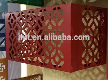 Aluminum cladding panels for air conditioner cover or vent with customized patterns