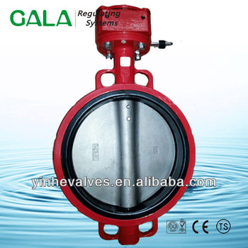 red handwheel wafer butterfly valve