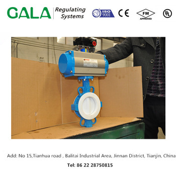 hot selling pneumatic butterfly valve with PTFE sealed