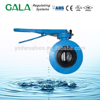 gear box double flange butterfly valve AWWA standard