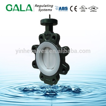 Lug PTFE lining Butterfly Valve PN16 in China