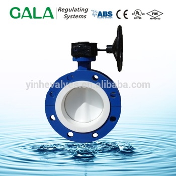 Cast Iron Butterfly Valve with PTFE lining In china