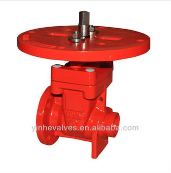 FM UL Approved <font color='red'>Resilient</font> <font color='red'>Seated</font> NRS Type Flange to Groove Ends <font color='red'>Gate</font> <font color='red'>Valve</font>