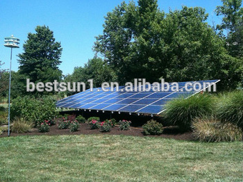 Complete 6kw Solar Power System Solar Panel PV Array Combiner Inverter Controller Battery Ground rack Roof rack Cable