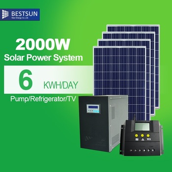 Hot! BESTSUN 2KW off grid hybrid solar wind power system for home use