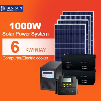 BEST SUN 1000W solar electricity generating solar home system for home