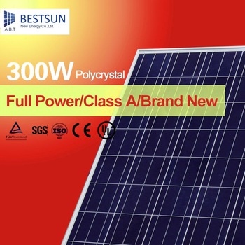 300W polycrystalline pv solar panel high quality with MC4 connector and 900MM cable