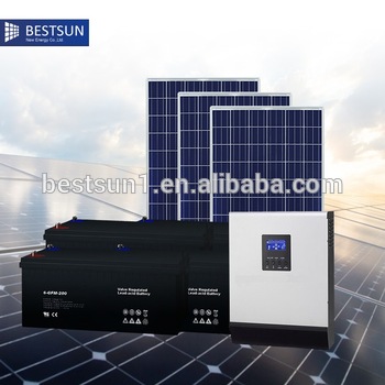 BestSun solar power system BPS system 100w and 260w solar panels for home kit with and solar inverter
