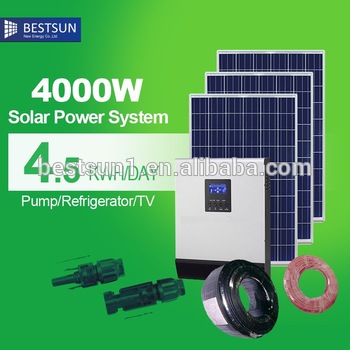 BestSun High Frequency 4KW 48VDC BPS 4000M System Off grid Solar Power system with Inverter 4000w