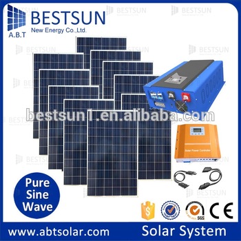 BESTSUN 300W 10kw complete set solar energy system 10000W with solar mounting