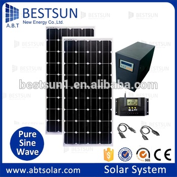 BESTSUN 800W LED solar panel kit 5W solar power system home