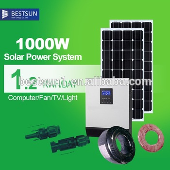 China 1 5kw 1kw off grid solar power system 2KW for home with battery controller inverter panel