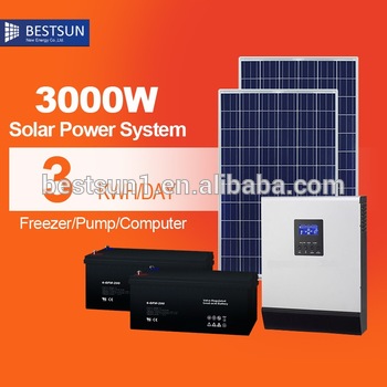 High efficiency 3KW system 48VDC 230VAC solar panel system solar power system for home off grid solar system from BESTSUN
