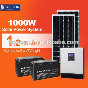 Innovative BestSun 1kw complete home solar power system low price with solar panel pure sine wave inverter