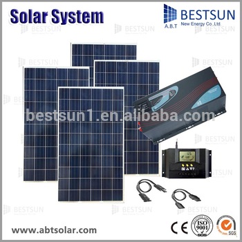 BESTSUN Long lasting off grid solar power system 4kw for home with inverter with battery