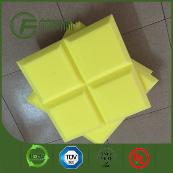 High Density Fireproof Flat PU Acoustic Foam Panels