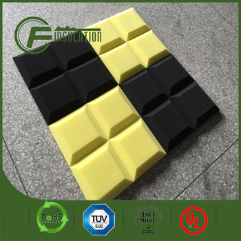 High Density Fireproof Flat PU Acoustic Foam Panels