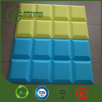 High Density Fireproof Flat PU Acoustic Foam Panels