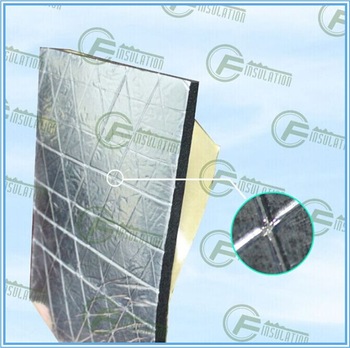 Flame retardent FSK aluminum foil NBR PVC self adhesive backed insulation foam sheet