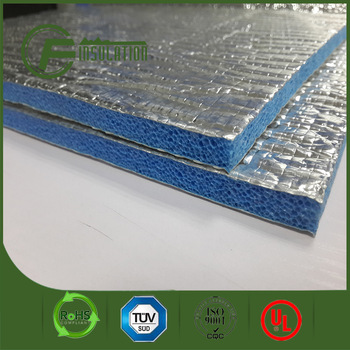 Roof and Attic Thermal Insulation Material Double Sided Embossed Aluminum Foil XPE Foam