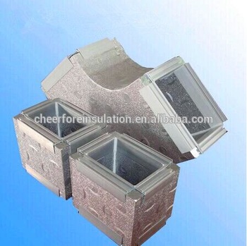 25mm Thick Pre insulated Polyurethane Foam Air Duct Panel for Central Air conditioning Duct Insulation