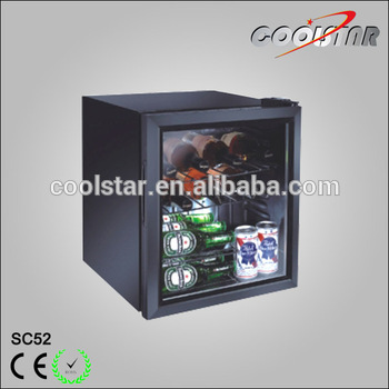 Flat glass door 50 litre beverage storage mini cooler