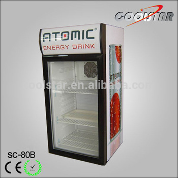 countertop french door refrigerator with insde light