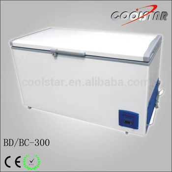 Foaming layer supermarket freezer for ice cream