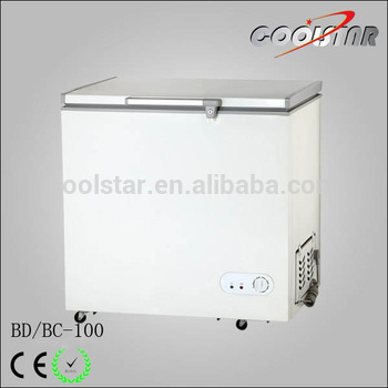 100L Supermarket commercial glass door freezer