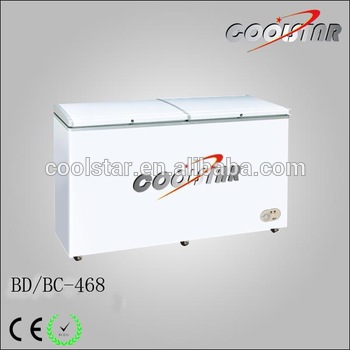 Supermarket folding single top open door chest freezer