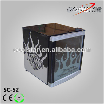 Rectangular table top drink cooler showcase