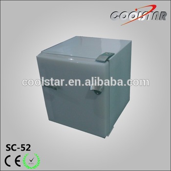 Rectangular fridge with glass door for hotel