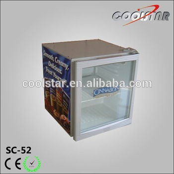 52L mini glass door wholesale refrigerator