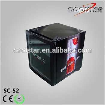 Glass door beverage cooler portable refrigerator